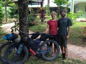 Dan and Gina and the bikes that will take them from Mexico to the bottom of Argentina