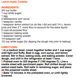 Lemon Cookie Recipe - OH SO GOOD